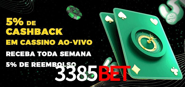Promoções do cassino ao Vivo 3385bet